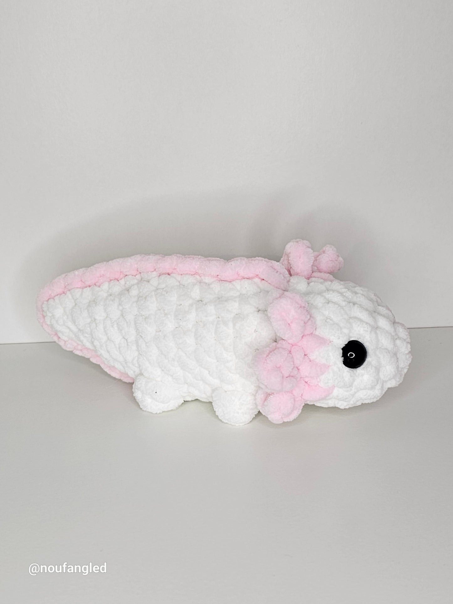 Amigurumi- Baby Axolotl Supine
