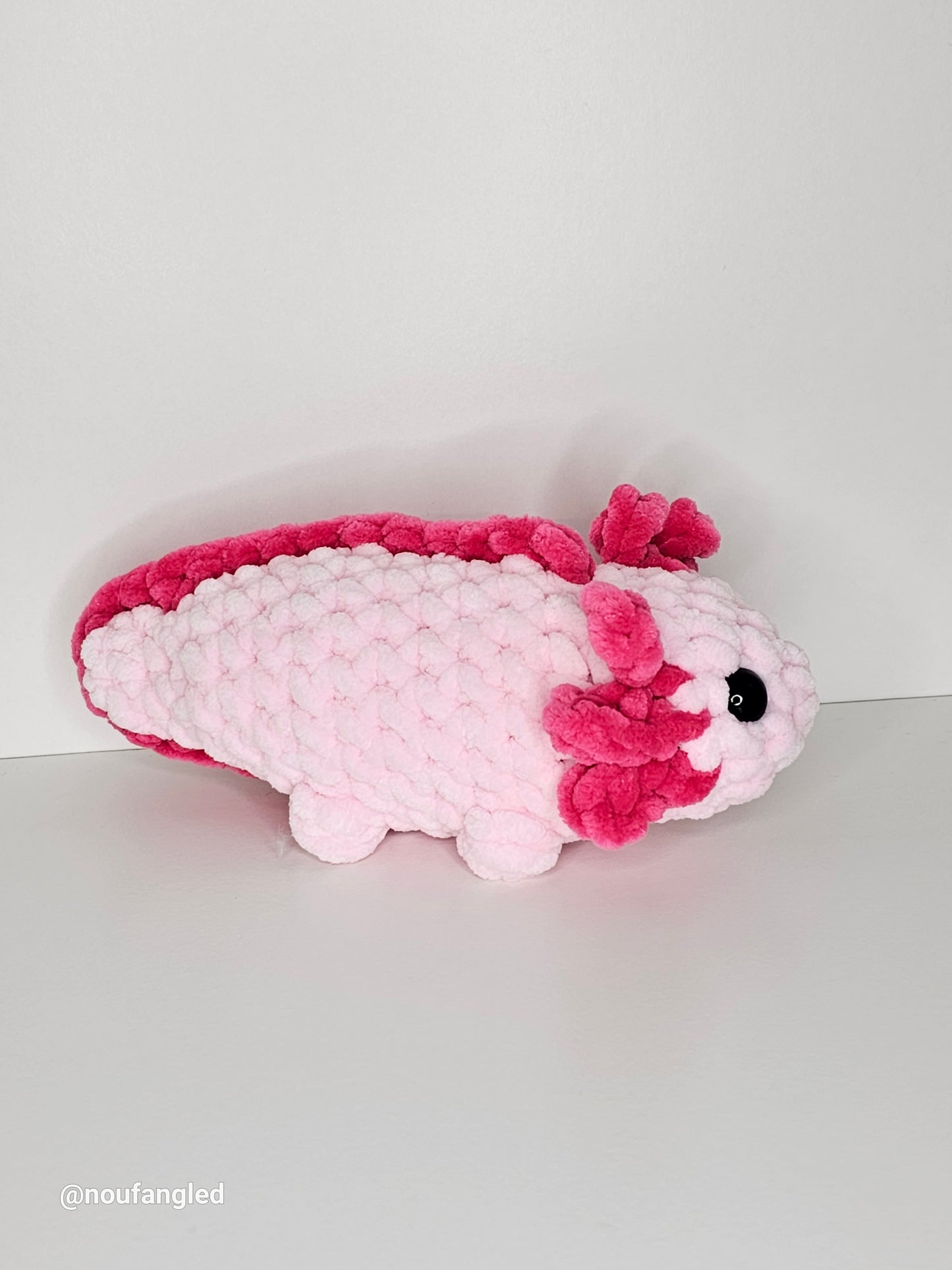 Amigurumi- Baby Axolotl Supine