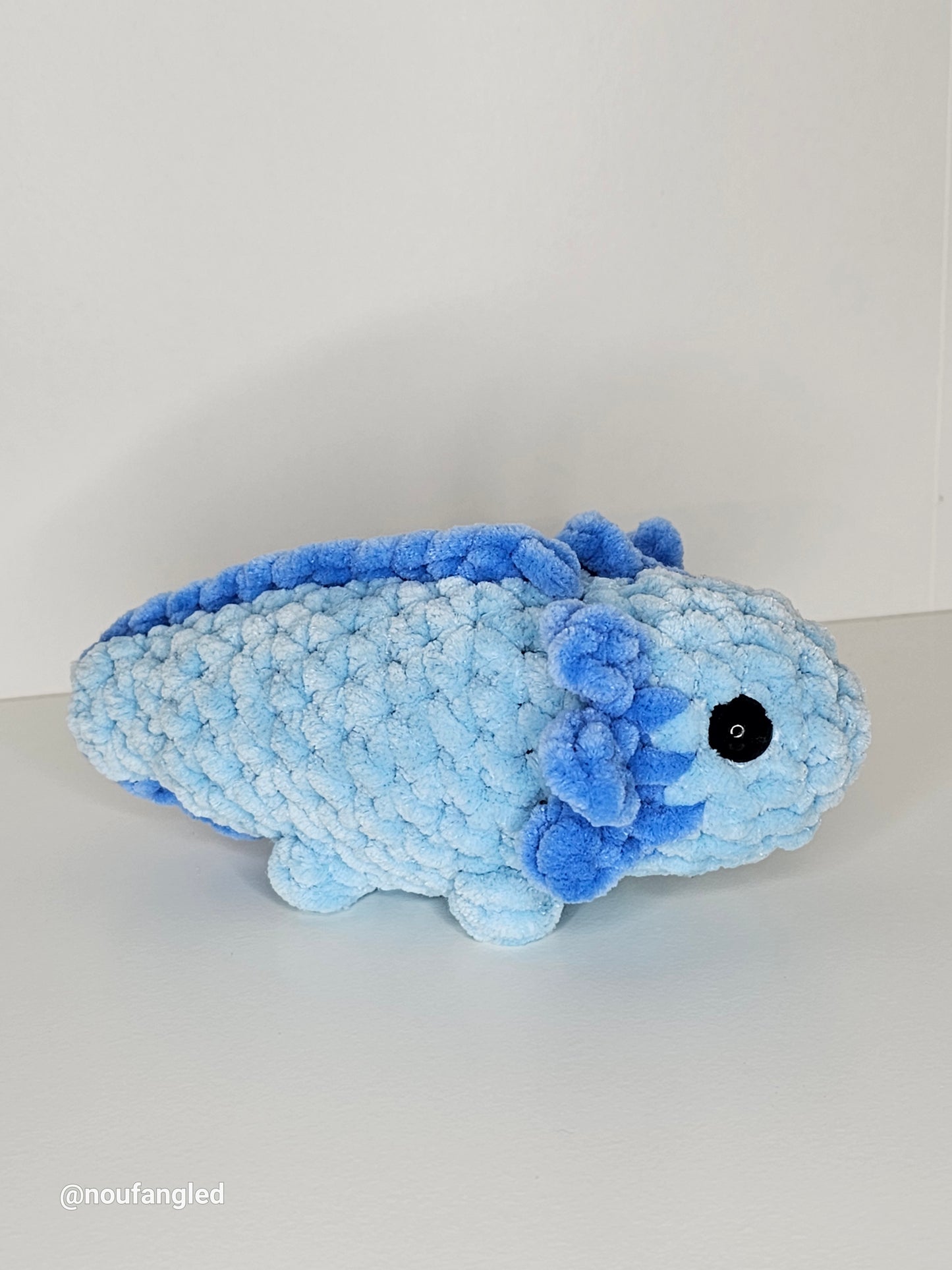 Amigurumi- Baby Axolotl Supine