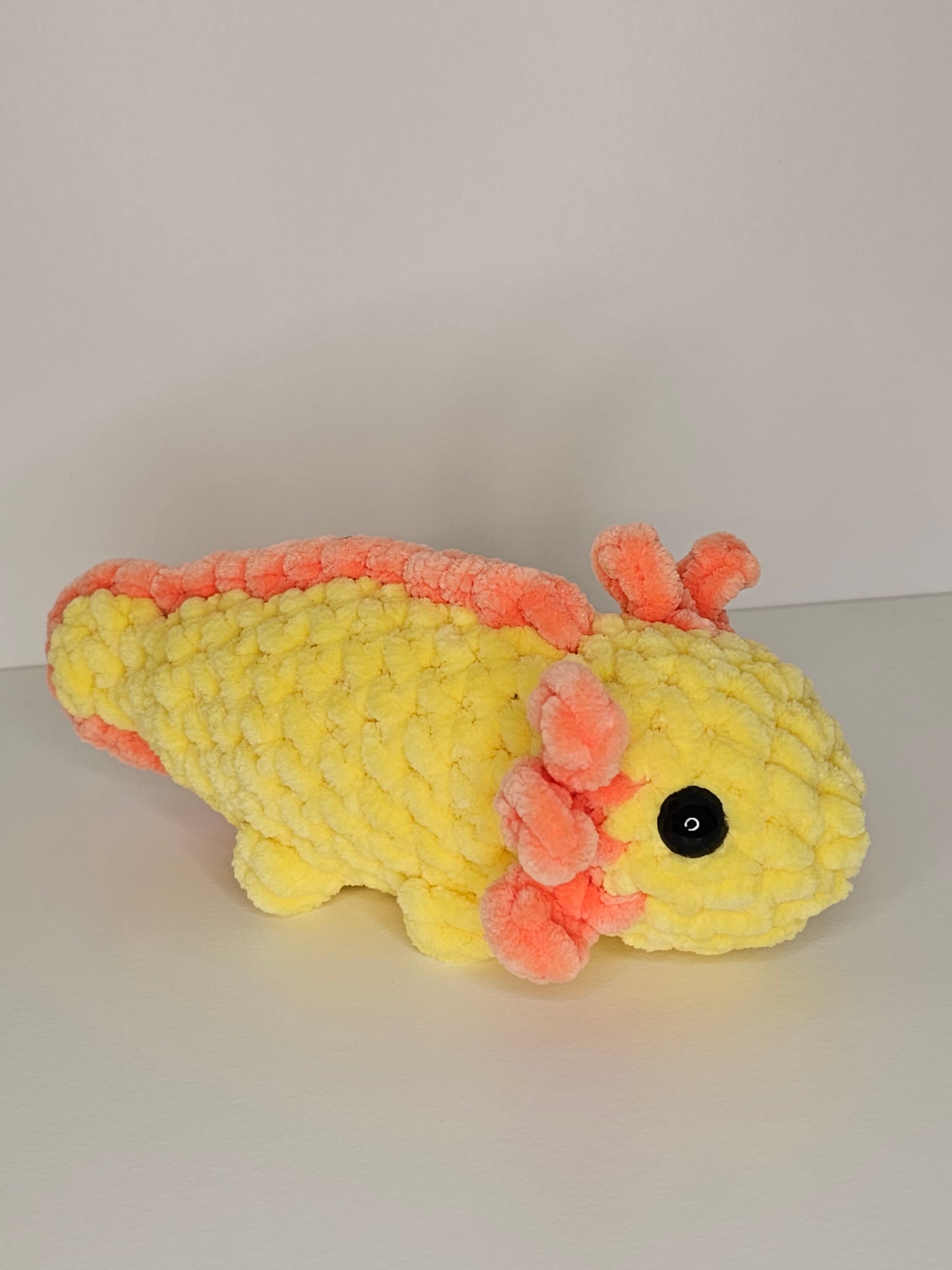 Amigurumi- Baby Axolotl Supine