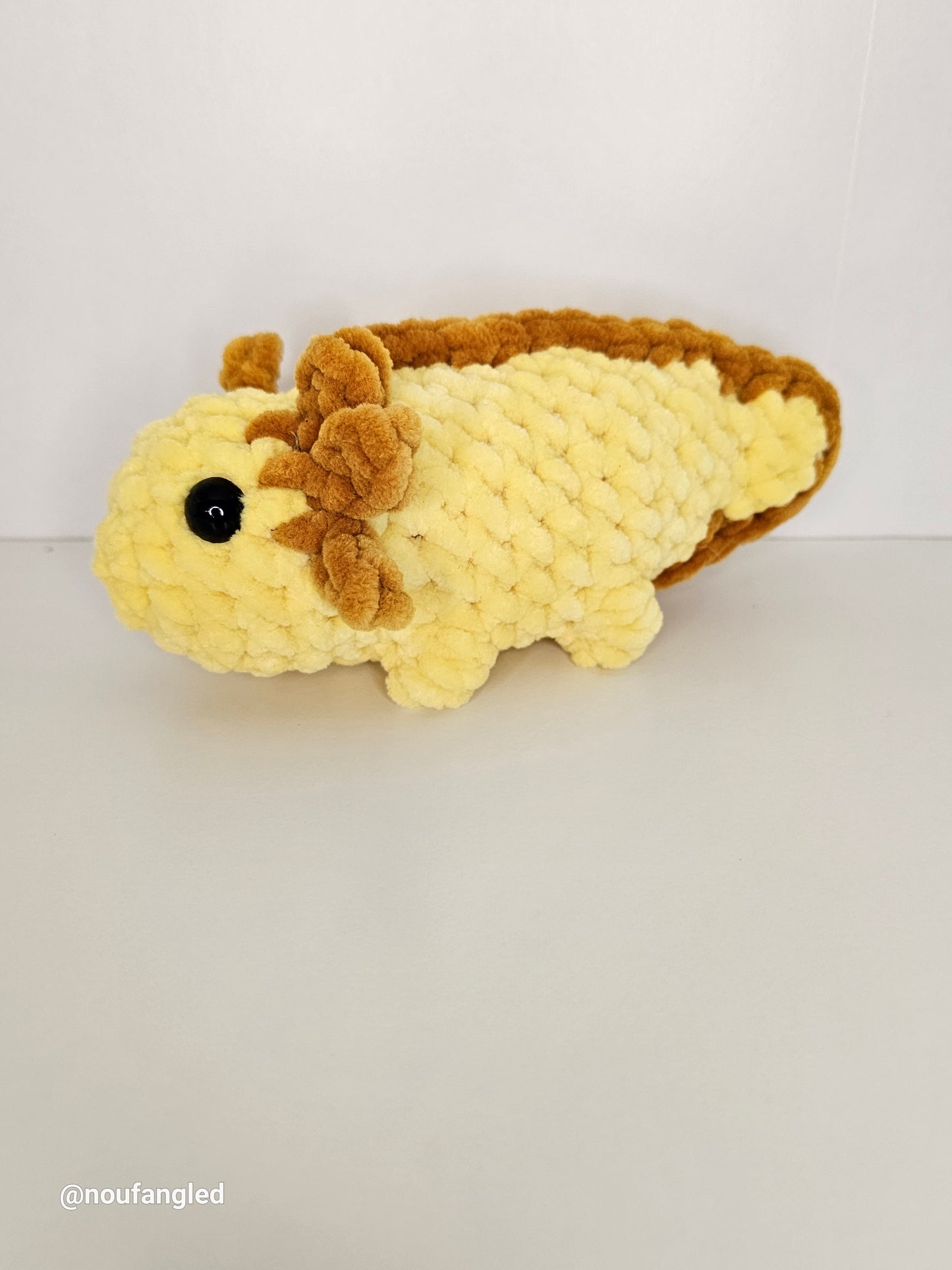 Amigurumi- Baby Axolotl Supine